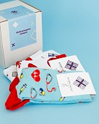 Набір шкарпеток в подарунковій коробці: Найкращому лікарю #1